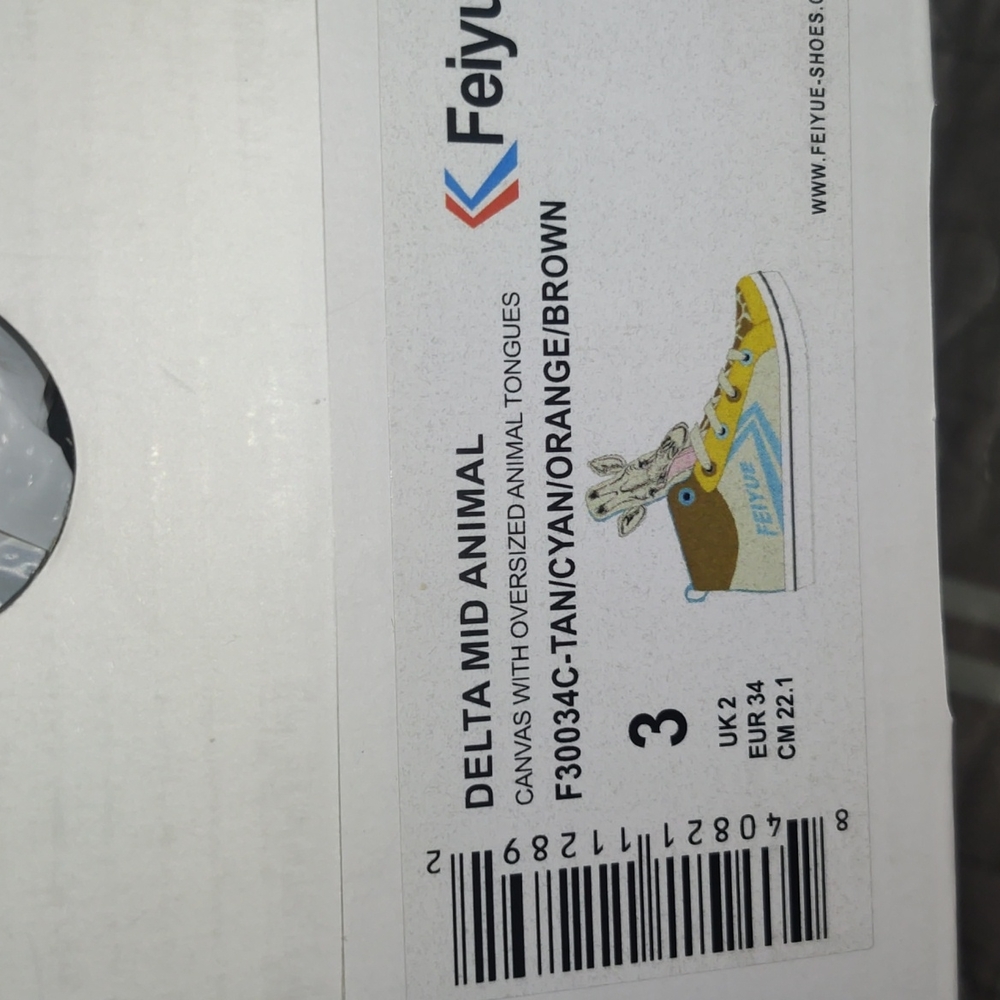 Feiyue Delta Mid Kid'sColor Orange/Tan/Cyan/Brown Giraffe Size 11 Little kid's - Picture 11 of 12